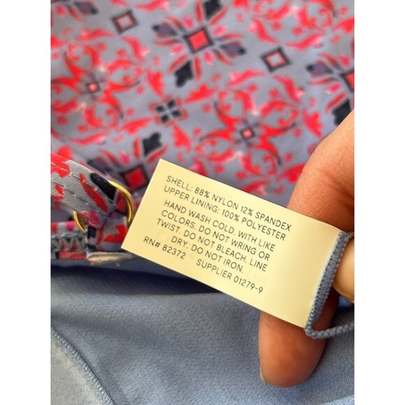 NWT Liz Claiborne Womens Tankini Top W/ Adjustable Straps & Removable Cups  Nylo - Picture 6 of 6